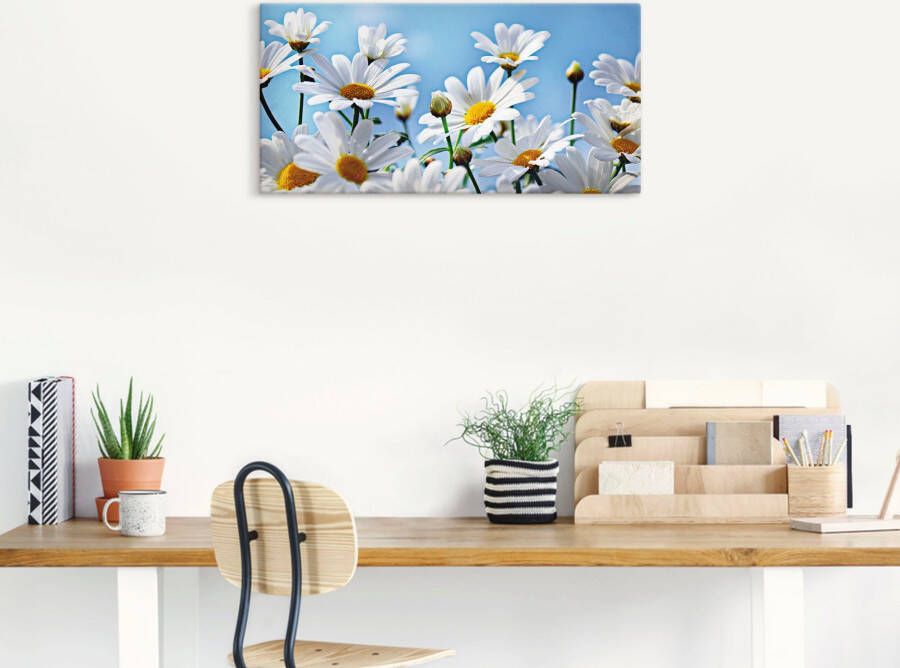 Artland Artprint Bloemen margrieten als artprint van aluminium artprint voor buiten artprint op linnen in verschillende maten