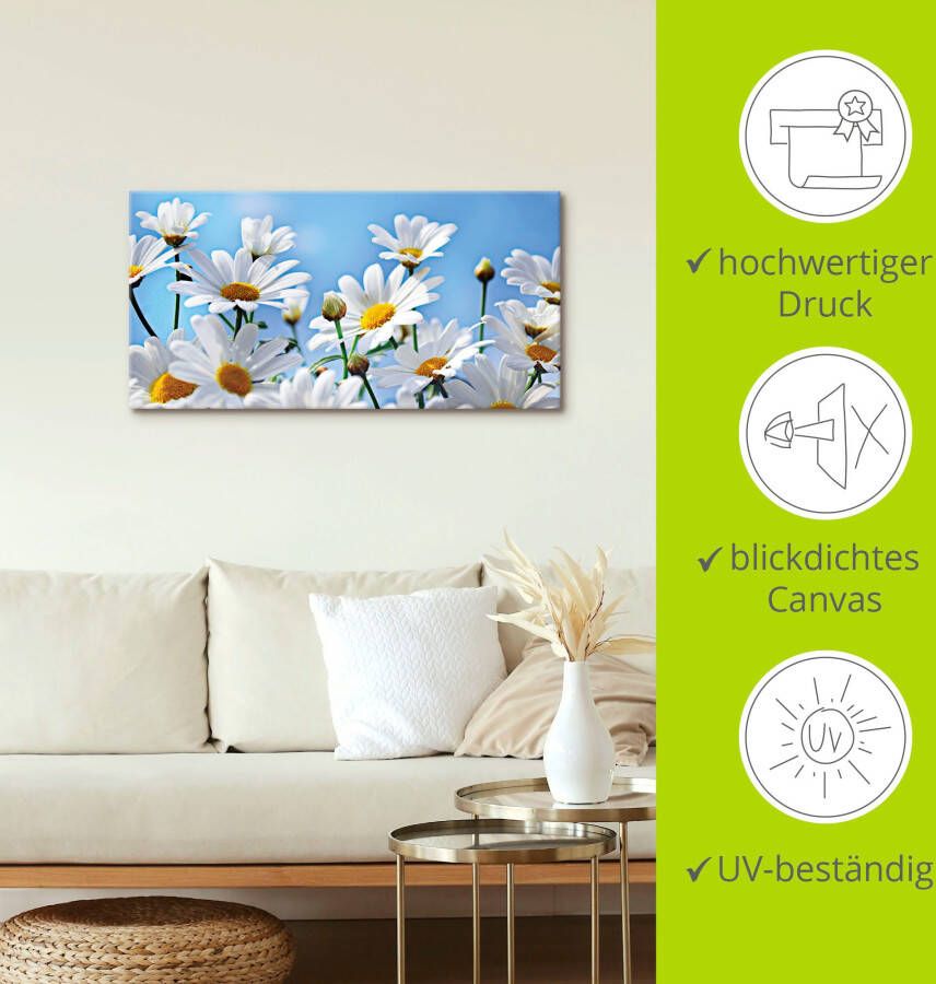 Artland Artprint Bloemen margrieten als artprint van aluminium artprint voor buiten artprint op linnen in verschillende maten