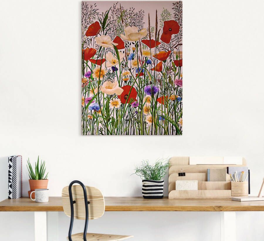 Artland Artprint Bloemenweide als artprint op linnen muursticker in verschillende maten