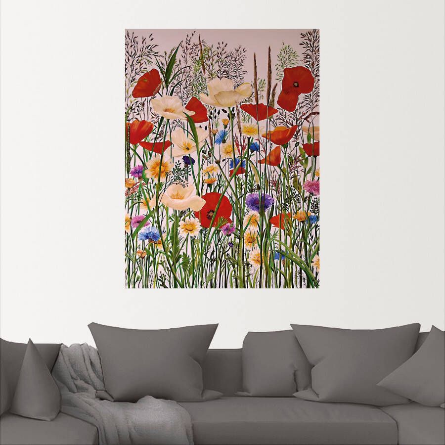 Artland Artprint Bloemenweide als artprint op linnen muursticker in verschillende maten