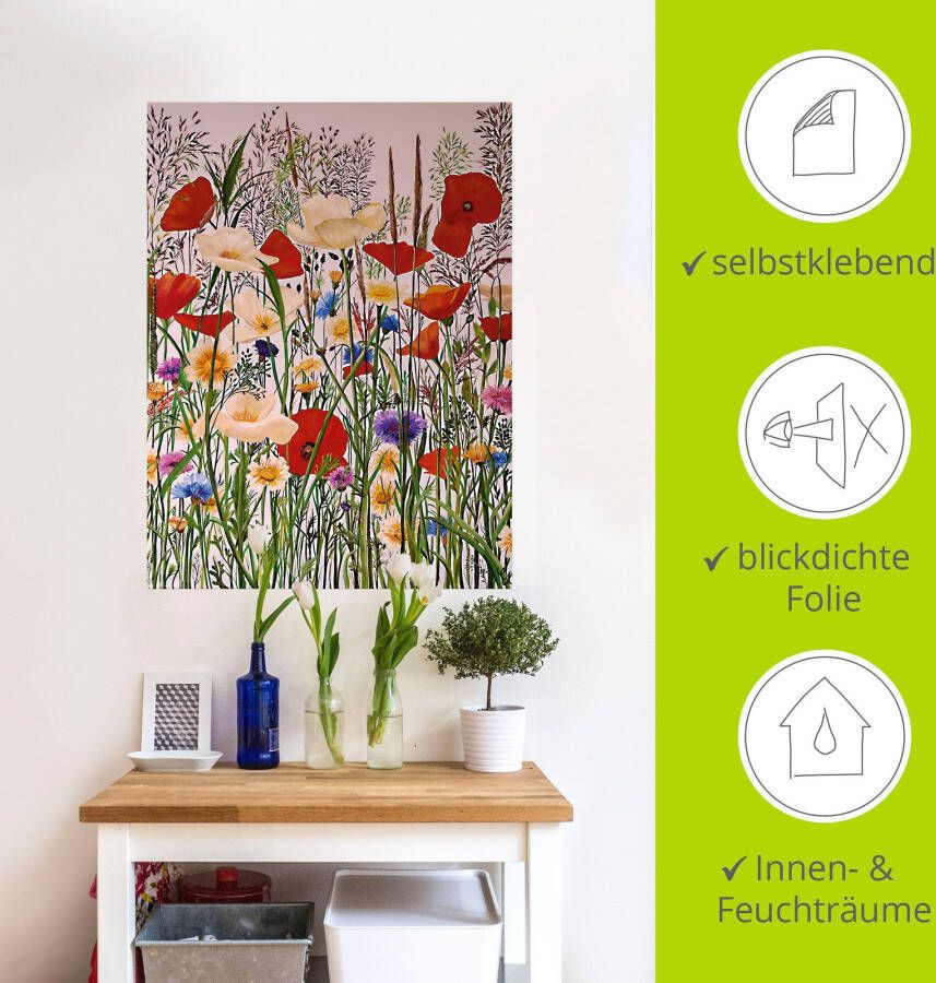 Artland Artprint Bloemenweide als artprint op linnen muursticker in verschillende maten