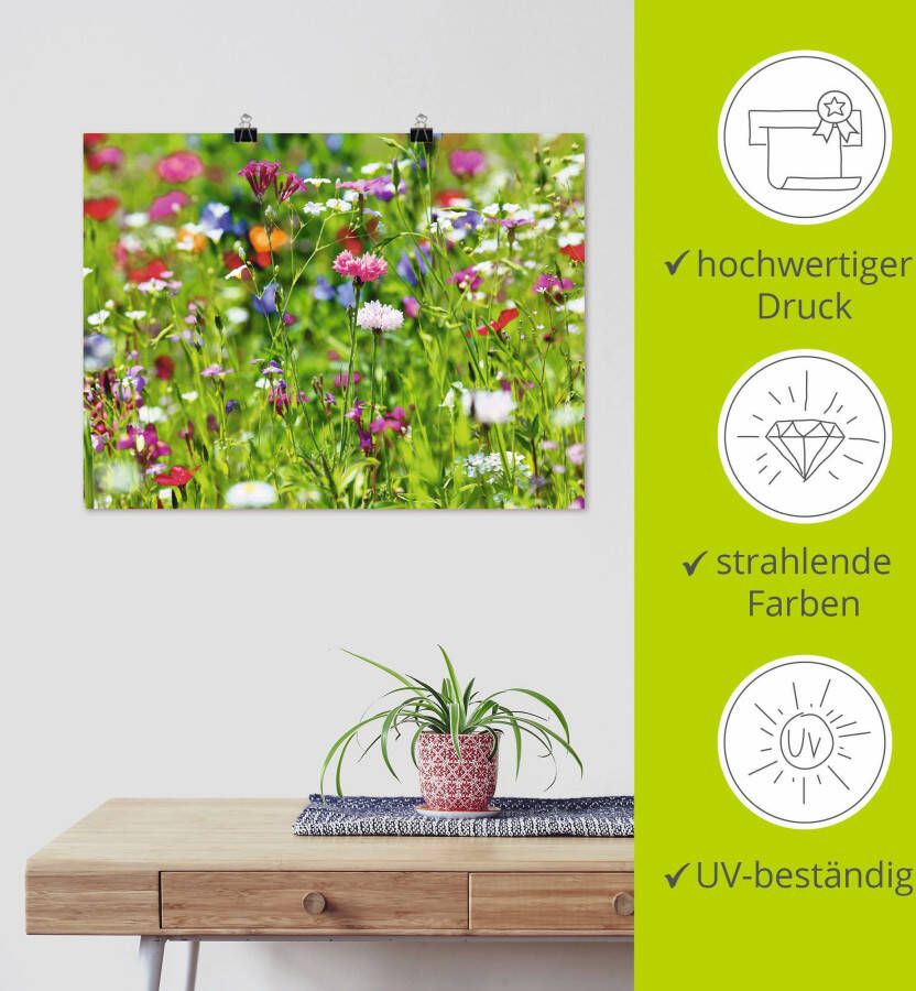 Artland Artprint Bloemenweide I als artprint op linnen poster in verschillende formaten maten