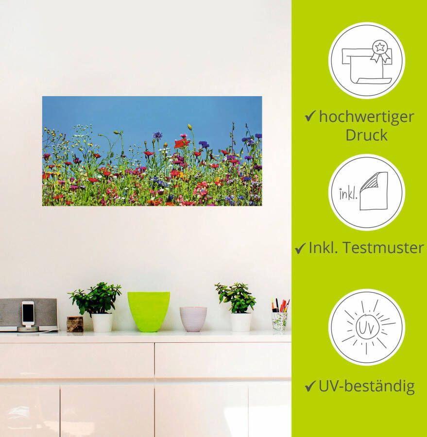 Artland Artprint Bloemenweide II als artprint op linnen muursticker in verschillende maten