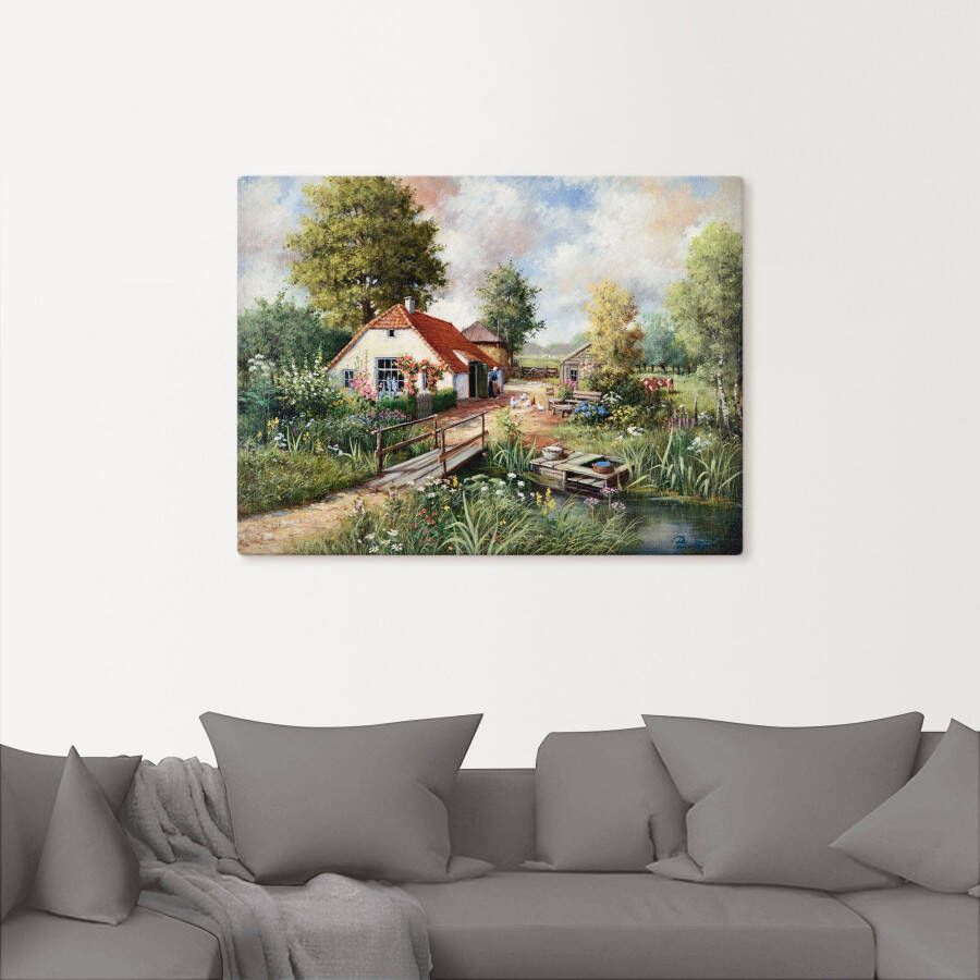 Artland Artprint Boerderij als artprint op linnen poster in verschillende formaten maten