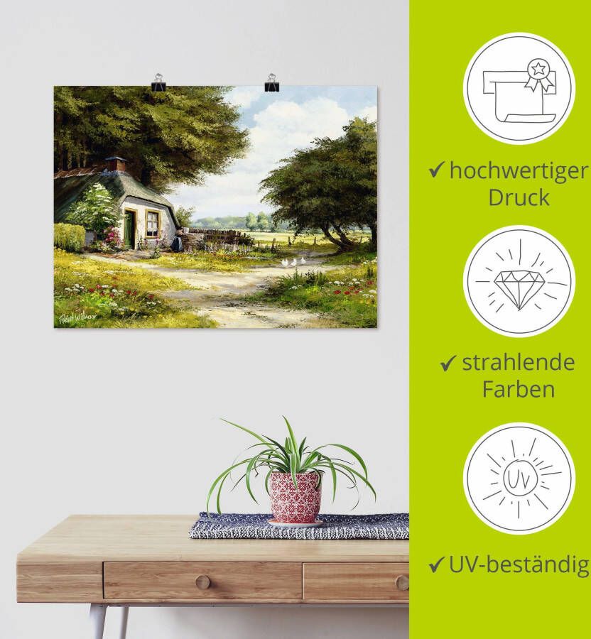 Artland Artprint Boerderij als artprint op linnen poster in verschillende formaten maten