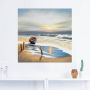 Artland Artprint Boot aan de kust als artprint op linnen muursticker in verschillende maten - Thumbnail 2