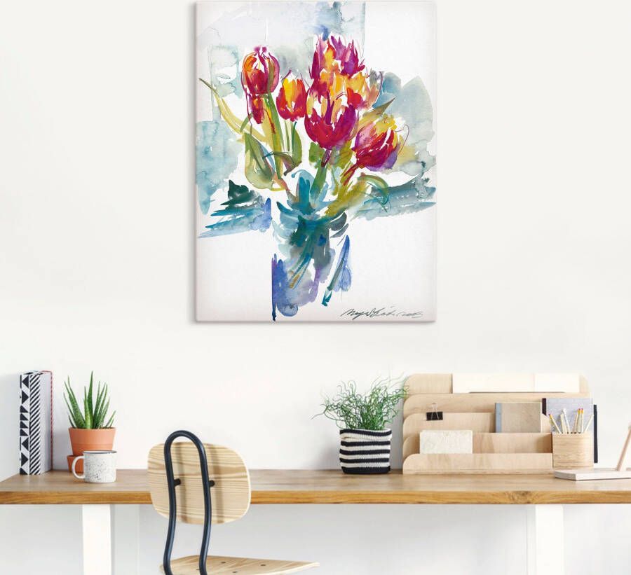 Artland Artprint Bos bloemen I als artprint op linnen poster in verschillende formaten maten