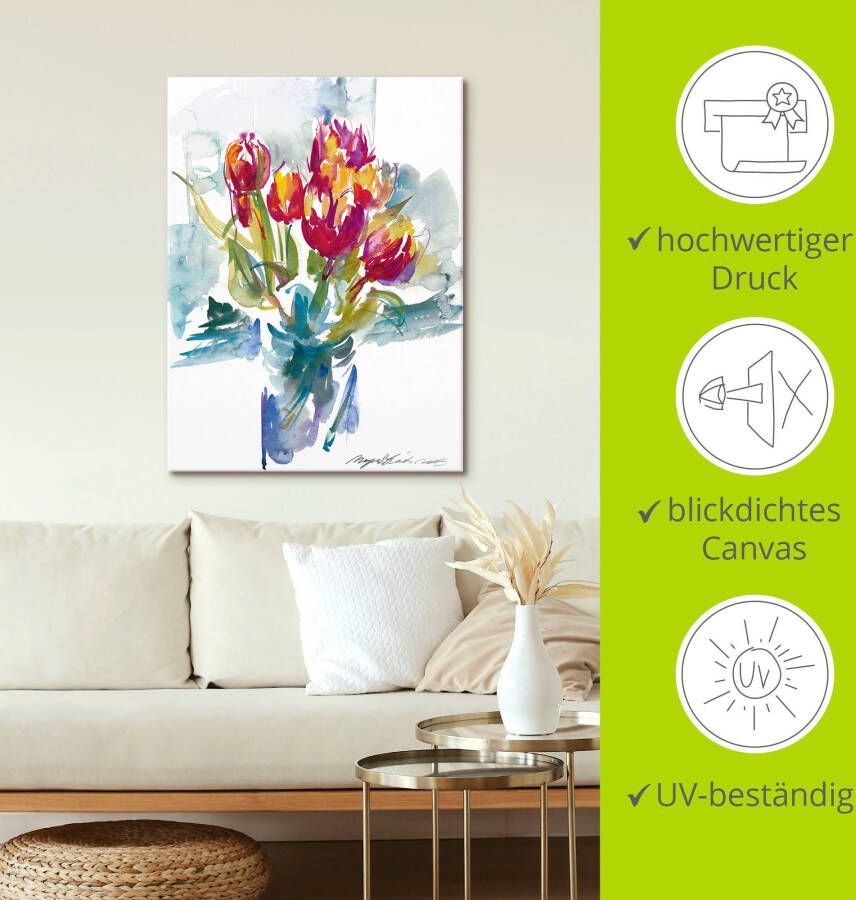 Artland Artprint Bos bloemen I als artprint op linnen poster in verschillende formaten maten