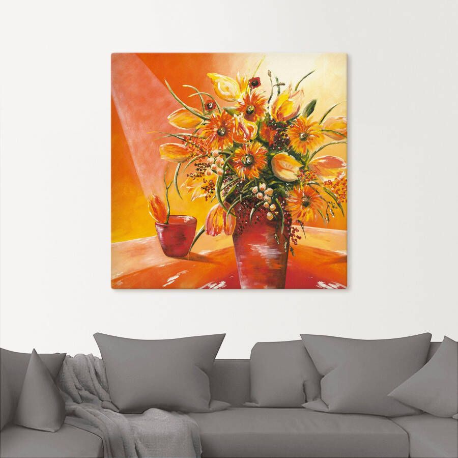 Artland Artprint Bos bloemen in vaas I als artprint van aluminium artprint op linnen muursticker verschillende maten