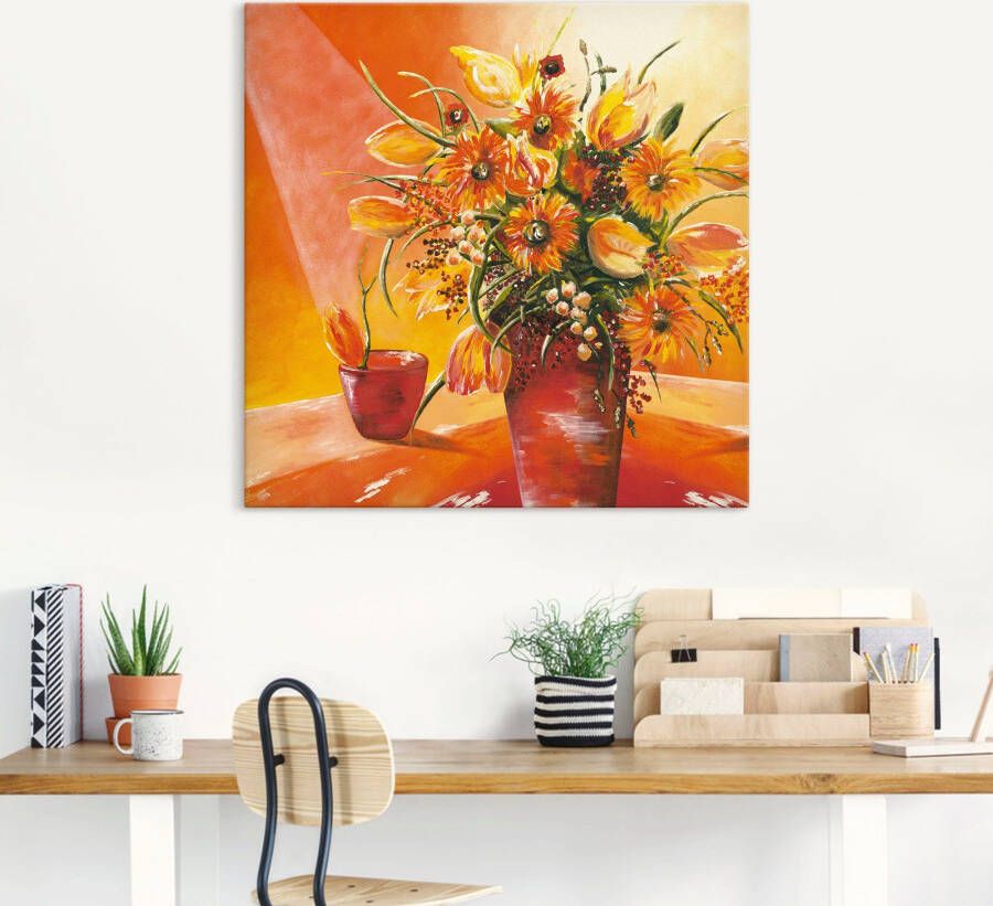 Artland Artprint Bos bloemen in vaas I als artprint van aluminium artprint op linnen muursticker verschillende maten