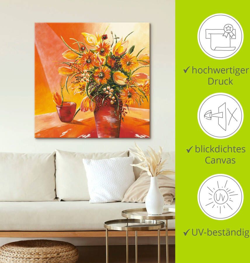 Artland Artprint Bos bloemen in vaas I als artprint van aluminium artprint op linnen muursticker verschillende maten