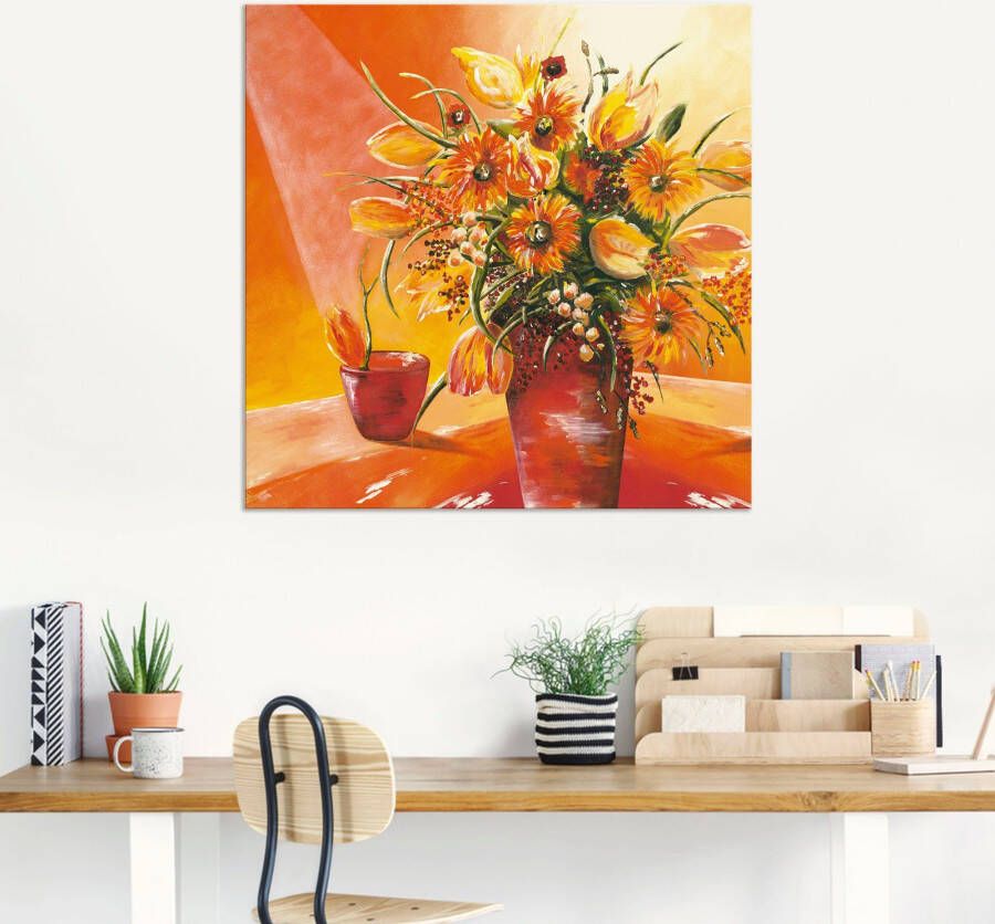 Artland Artprint Bos bloemen in vaas I als artprint van aluminium artprint op linnen muursticker verschillende maten