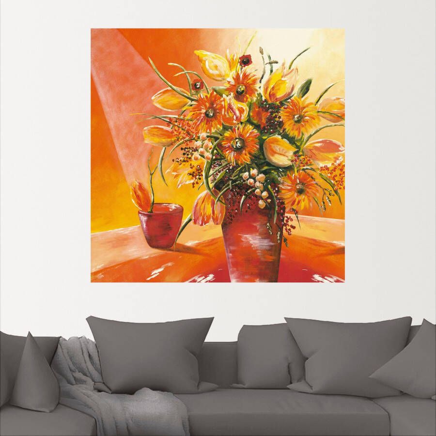 Artland Artprint Bos bloemen in vaas I als artprint van aluminium artprint op linnen muursticker verschillende maten