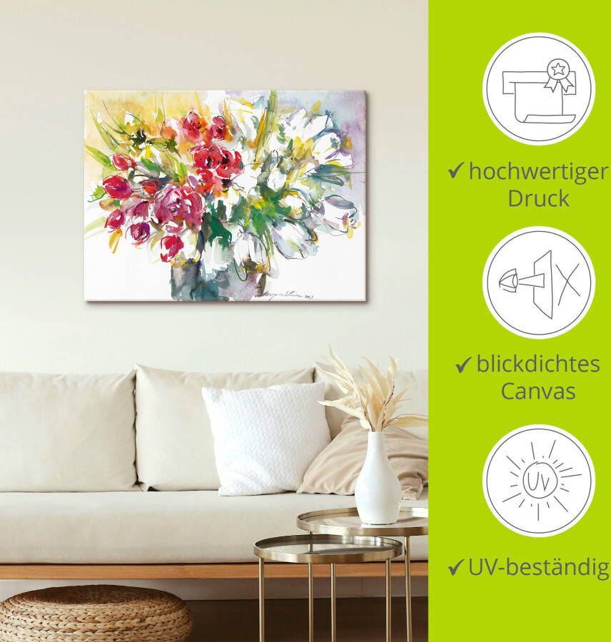 Artland Artprint Bos bloemen IV als artprint op linnen poster in verschillende formaten maten