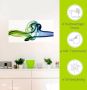 Artland Artprint Botsing van blauw en groen als artprint van aluminium artprint op linnen muursticker verschillende maten - Thumbnail 5