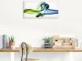 Artland Artprint Botsing van blauw en groen als artprint van aluminium artprint op linnen muursticker verschillende maten - Thumbnail 3