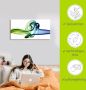 Artland Artprint Botsing van blauw en groen als artprint van aluminium artprint op linnen muursticker verschillende maten - Thumbnail 5