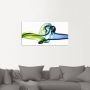 Artland Artprint Botsing van blauw en groen als artprint van aluminium artprint op linnen muursticker verschillende maten - Thumbnail 4