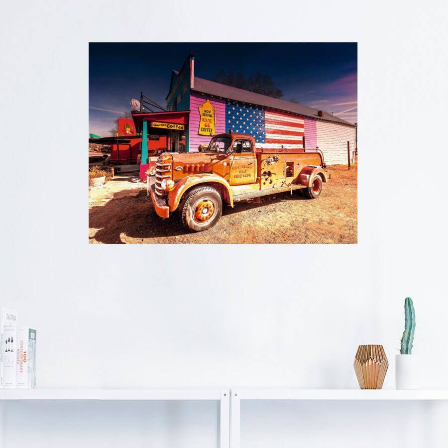 Artland Artprint Brandweer oldtimer als poster muursticker in verschillende maten