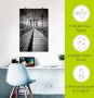 Artland Artprint Brooklyn Bridge New York City monochroom als artprint op linnen poster in verschillende formaten maten - Thumbnail 4