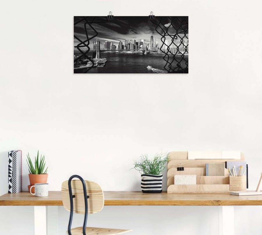 Artland Artprint Brooklyn Bridge New York I als muursticker in verschillende maten - Foto 2