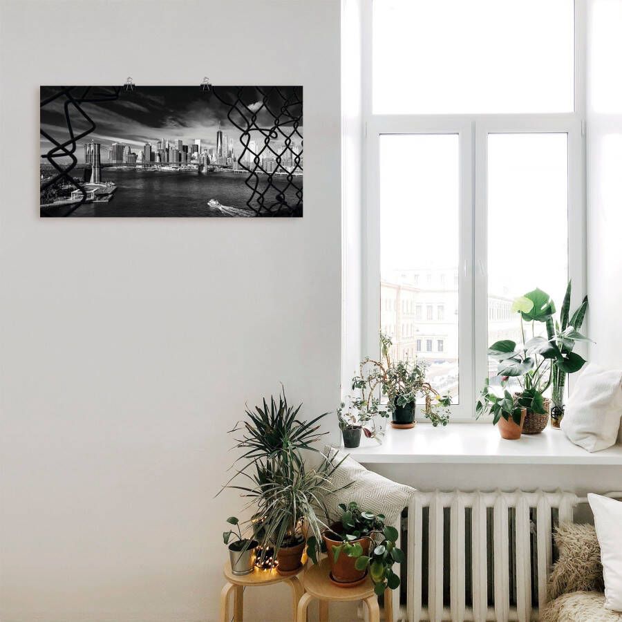 Artland Artprint Brooklyn Bridge New York I als muursticker in verschillende maten - Foto 3