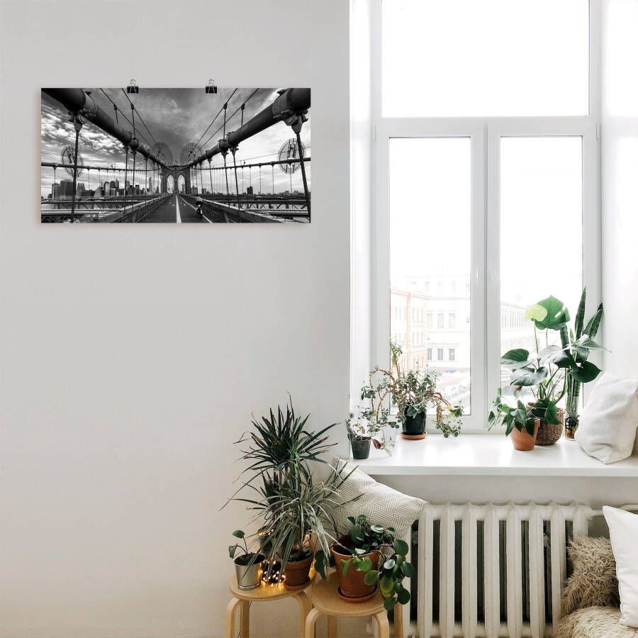 Artland Artprint Brooklyn Bridge New York III als artprint op linnen poster in verschillende formaten maten