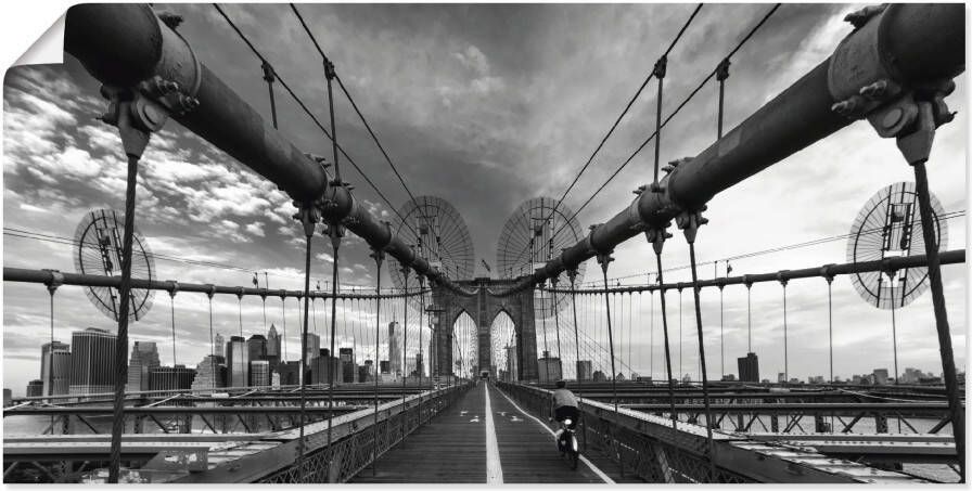 Artland Artprint Brooklyn Bridge New York III als artprint op linnen poster in verschillende formaten maten