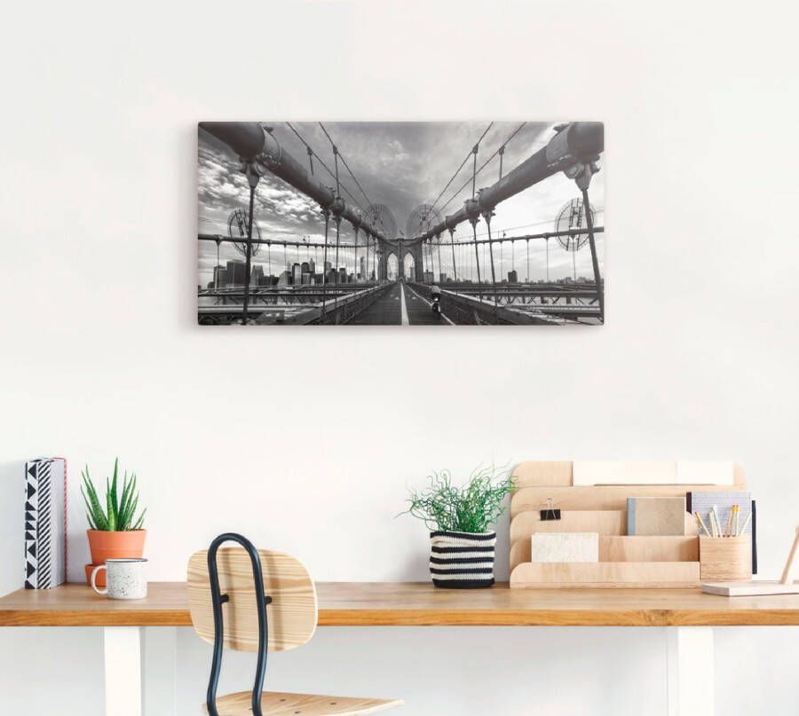 Artland Artprint Brooklyn Bridge New York III als artprint op linnen poster in verschillende formaten maten