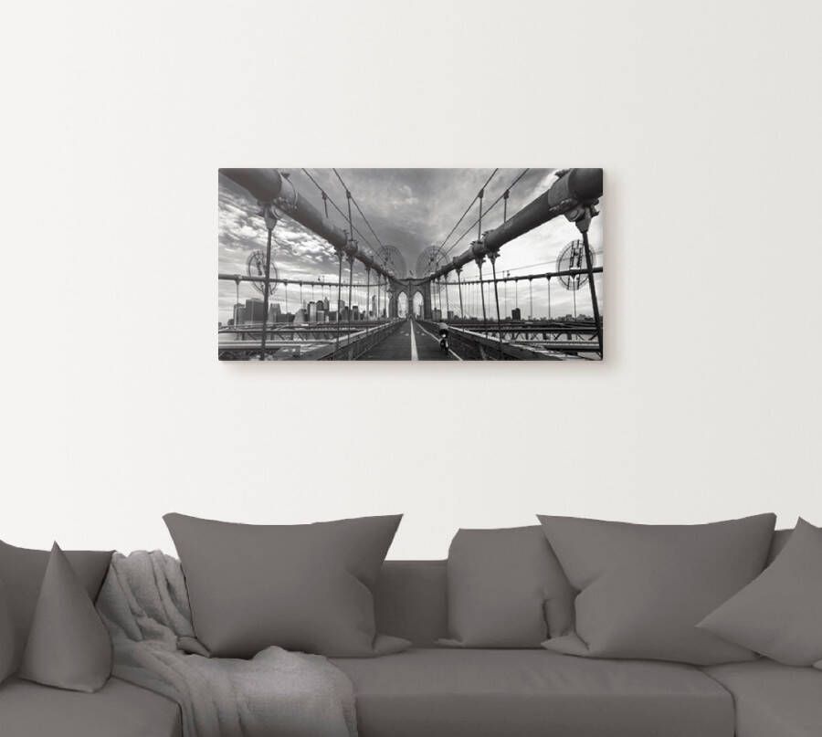 Artland Artprint Brooklyn Bridge New York III als artprint op linnen poster in verschillende formaten maten