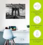 Artland Artprint Brooklyn Bridge zwart wit als artprint van aluminium artprint voor buiten artprint op linnen poster in verschillende maten. maten - Thumbnail 5