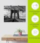 Artland Artprint Brooklyn Bridge zwart wit als artprint van aluminium artprint voor buiten artprint op linnen poster in verschillende maten. maten - Thumbnail 6