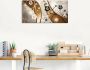 Artland Artprint Bruine wervelingen met bloemen als artprint op linnen poster in verschillende formaten maten - Thumbnail 4