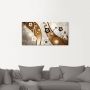 Artland Artprint Bruine wervelingen met bloemen als artprint op linnen poster in verschillende formaten maten - Thumbnail 3