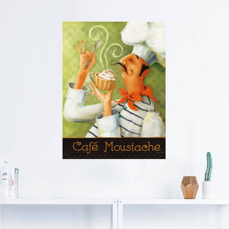 Artland Poster Cafe Moustache II als artprint op linnen muursticker of poster in verschillende maten - Foto 2