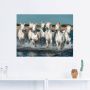 Artland Artprint Camargue paarden galopperen op het strand als artprint van aluminium artprint voor buiten artprint op linnen poster muursticker - Thumbnail 2