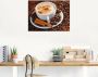 Artland Artprint Cappuccino koffie als artprint van aluminium artprint op linnen muursticker verschillende maten - Thumbnail 2