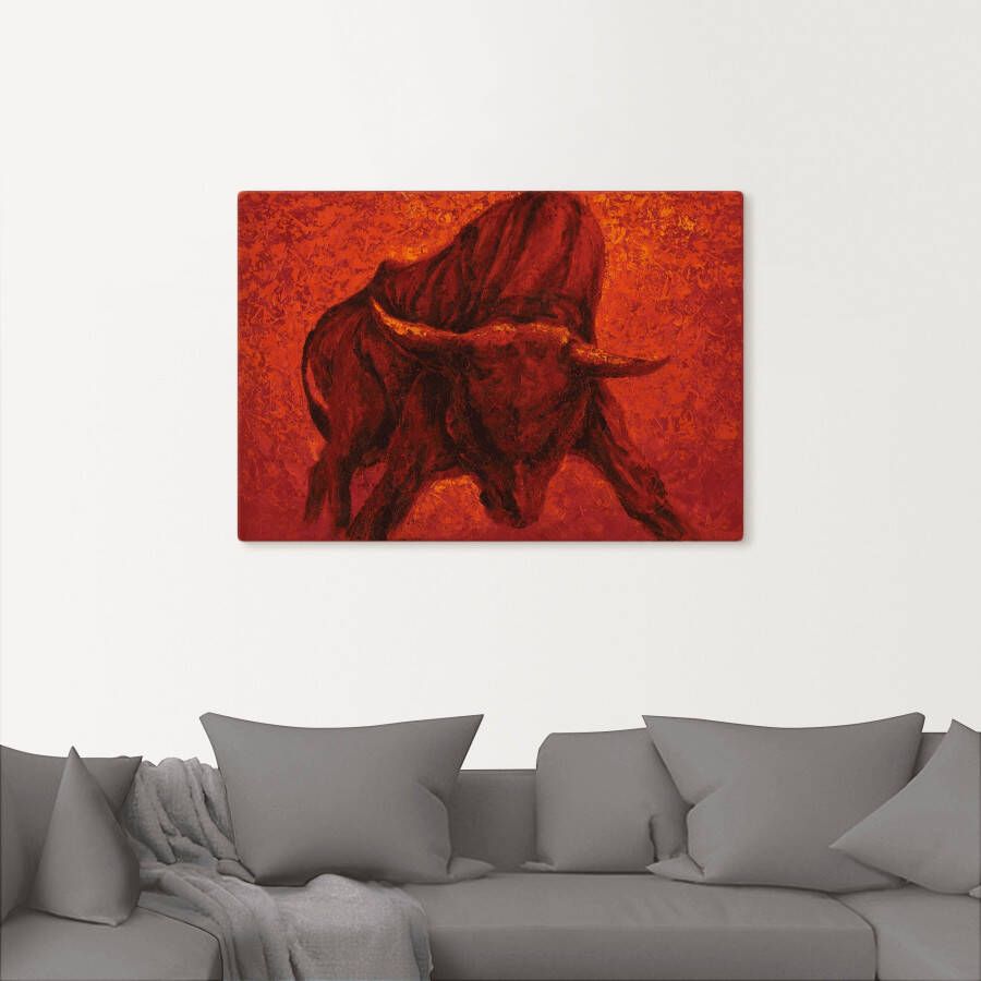 Artland Artprint Catalaanse Stier als artprint van aluminium artprint voor buiten artprint op linnen poster muursticker