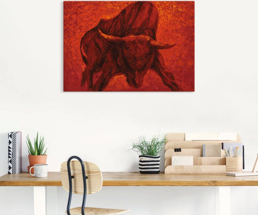 Artland Artprint Catalaanse Stier als artprint van aluminium artprint voor buiten artprint op linnen poster muursticker