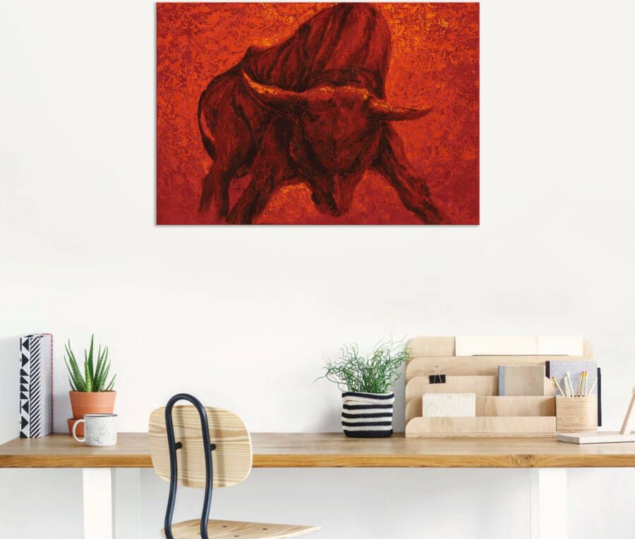 Artland Artprint Catalaanse Stier als artprint van aluminium artprint voor buiten artprint op linnen poster muursticker