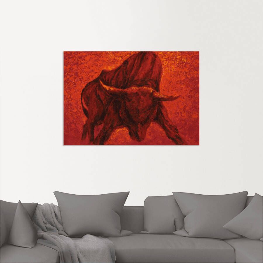 Artland Artprint Catalaanse Stier als artprint van aluminium artprint voor buiten artprint op linnen poster muursticker