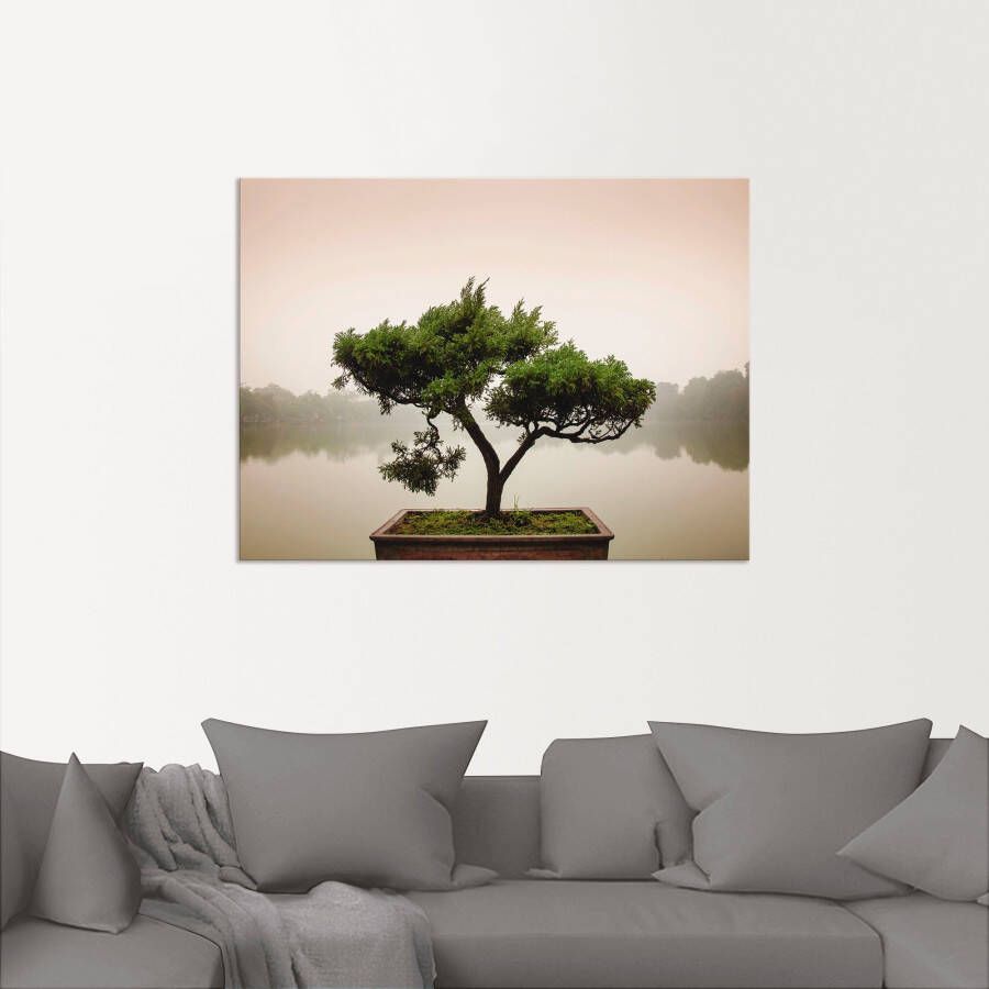 Artland Artprint Chinese bonsaiboom als artprint van aluminium artprint voor buiten artprint op linnen poster muursticker