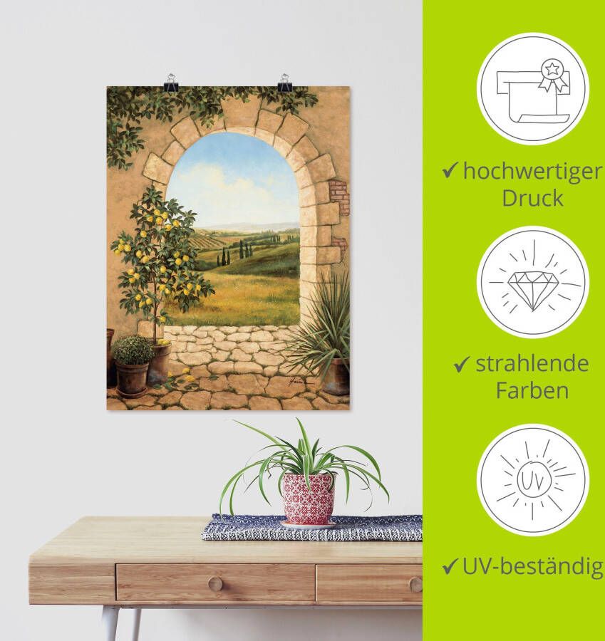 Artland Artprint Citroenboompje voor de boog als artprint van aluminium artprint voor buiten artprint op linnen poster muursticker