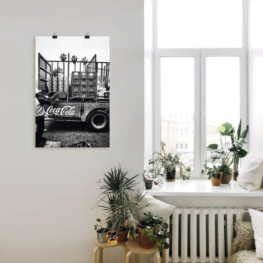 Artland Artprint CocaCola-vrachtwagen in el Jadida Marokko als artprint van aluminium artprint voor buiten artprint op linnen poster muursticker