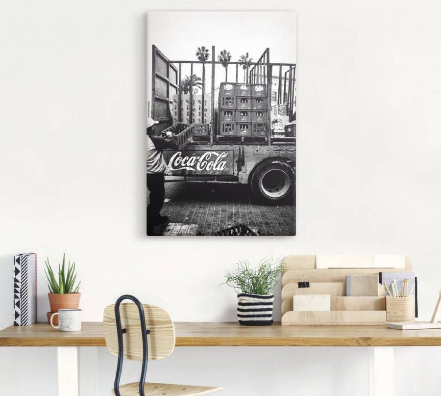 Artland Artprint CocaCola-vrachtwagen in el Jadida Marokko als artprint van aluminium artprint voor buiten artprint op linnen poster muursticker