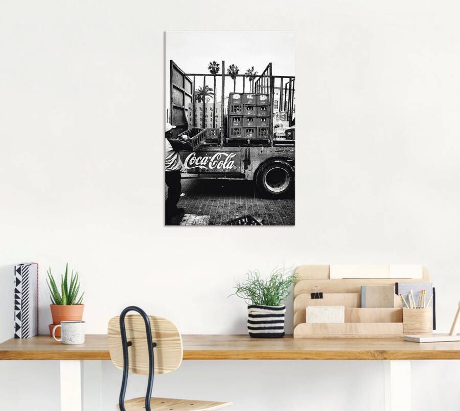 Artland Artprint CocaCola-vrachtwagen in el Jadida Marokko als artprint van aluminium artprint voor buiten artprint op linnen poster muursticker