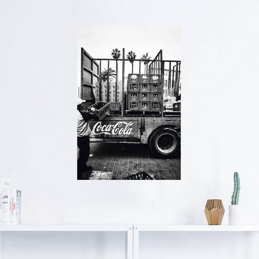 Artland Artprint CocaCola-vrachtwagen in el Jadida Marokko als artprint van aluminium artprint voor buiten artprint op linnen poster muursticker - Foto 3