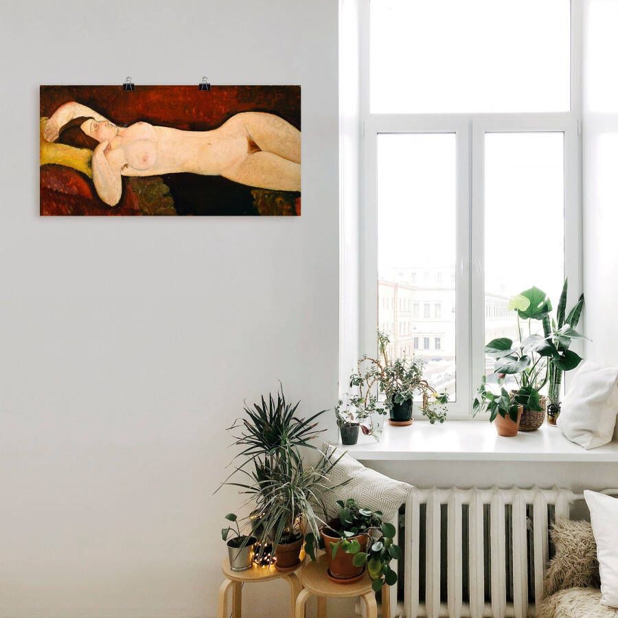 Artland Artprint Daad van een slapende vrouw als artprint op linnen poster in verschillende formaten maten