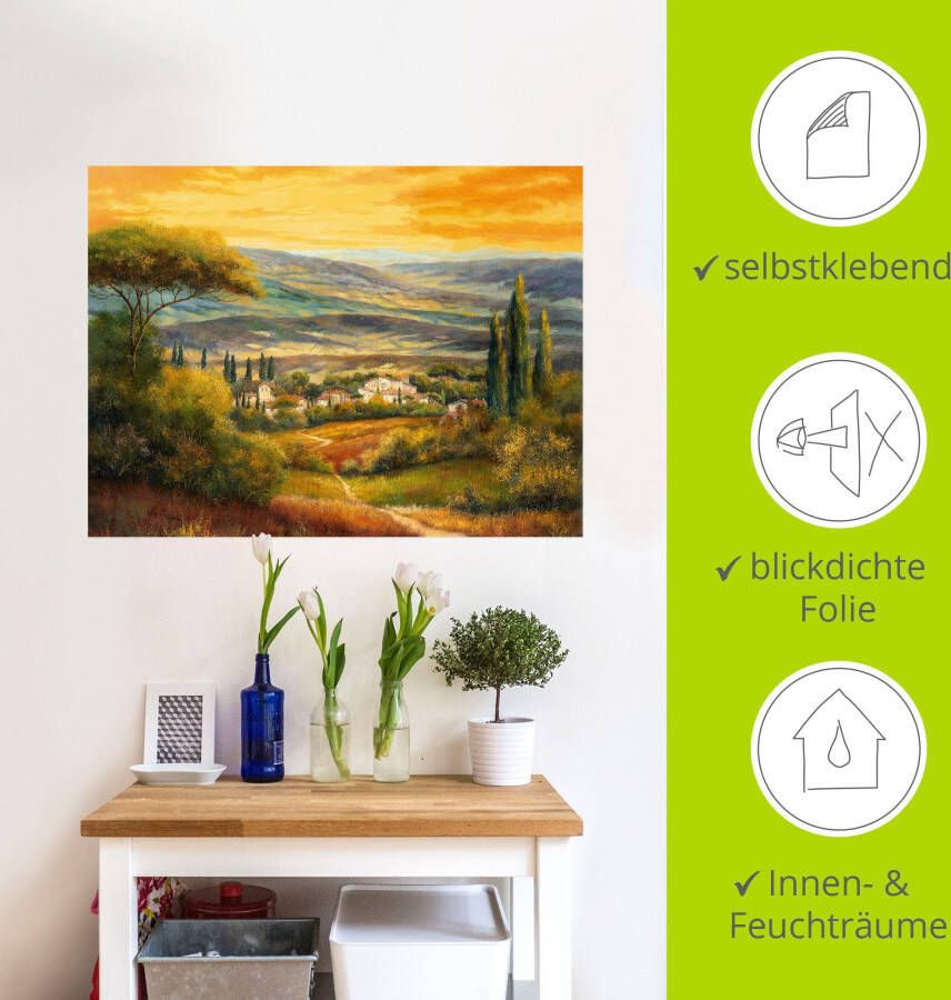 Artland Artprint Dal in de Toscane als artprint op linnen poster muursticker in verschillende maten