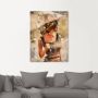 Artland Artprint Dame met paraplu als artprint op linnen poster in verschillende formaten maten - Thumbnail 3